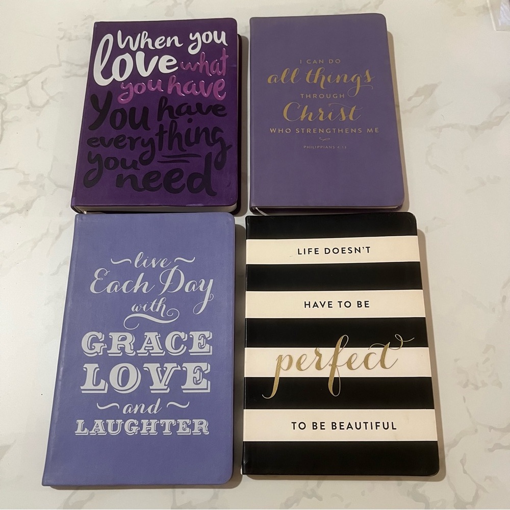 Inspirational & Faith Notebook Journal - Bundle Set of 4